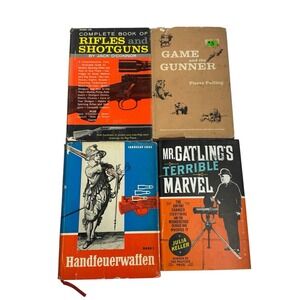 VTG Firearms/Hunting Books Lot of 4 | Rifles Shotguns Gatling Handfeuerwaffen